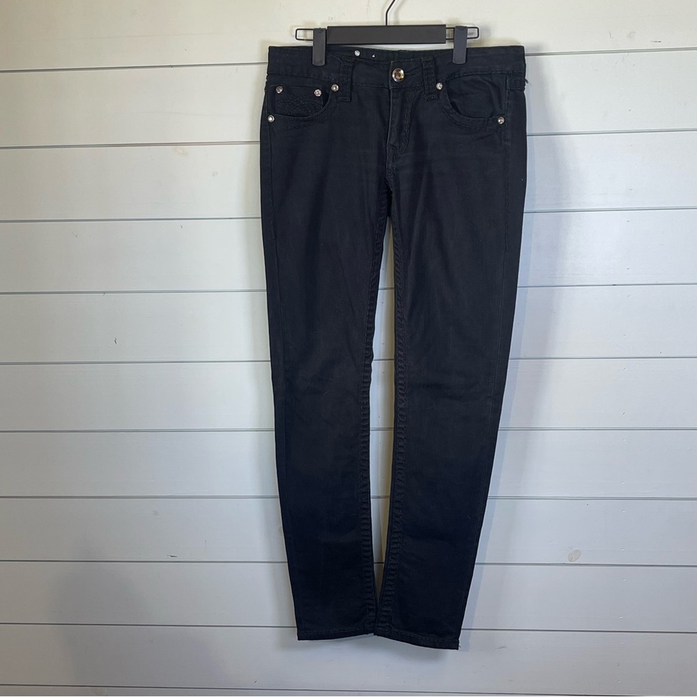 LA IDOL USA black‎ skinny jeans women's size 9